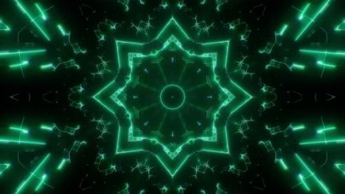 Videohive - Shining Green Laser Beam Light Kaleidoscope Loop 4K 01 - 32793160