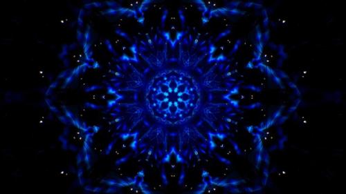 Videohive - Symmetrical Glittering Blue Energy Loop 4K 01 - 32794394
