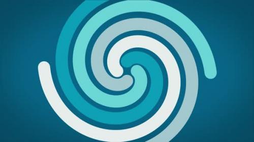Videohive - Hypnotic spiral rotates on the glowing blue background - 32794579