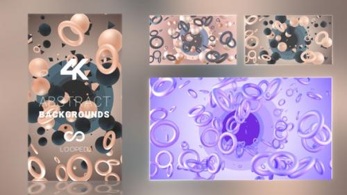 Videohive - Chaotic Movement Of Geometric Figures - 32800636