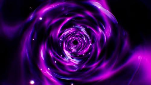Videohive - Glittering Swirl Neon Background Loop 4K - 32806533