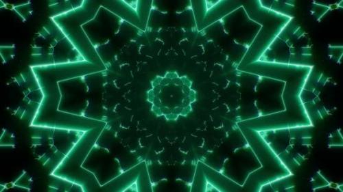 Videohive - Shining Green Laser Beam Light Kaleidoscope Loop 4K 05 - 32812144