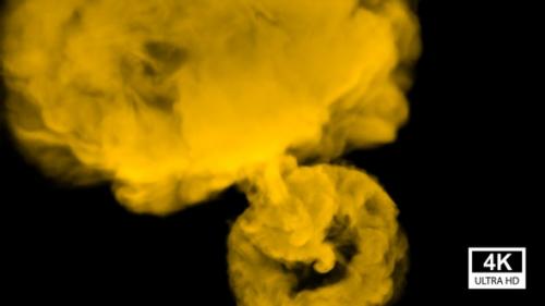 Videohive - Huge Yellow Smoke Explosion 4K - 32813937