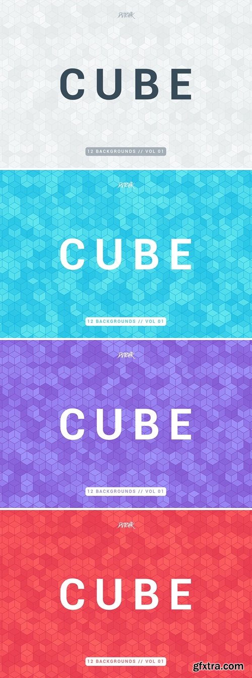 Cube | Colorful Mosaic Backgrounds | Vol. 01