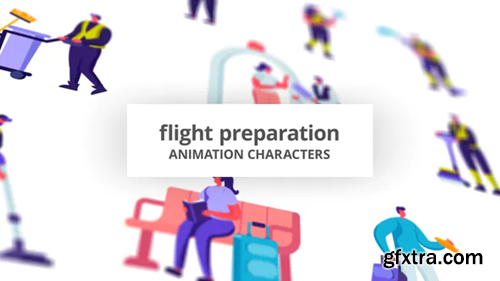 Videohive Flight preparation - Character Set 32842644