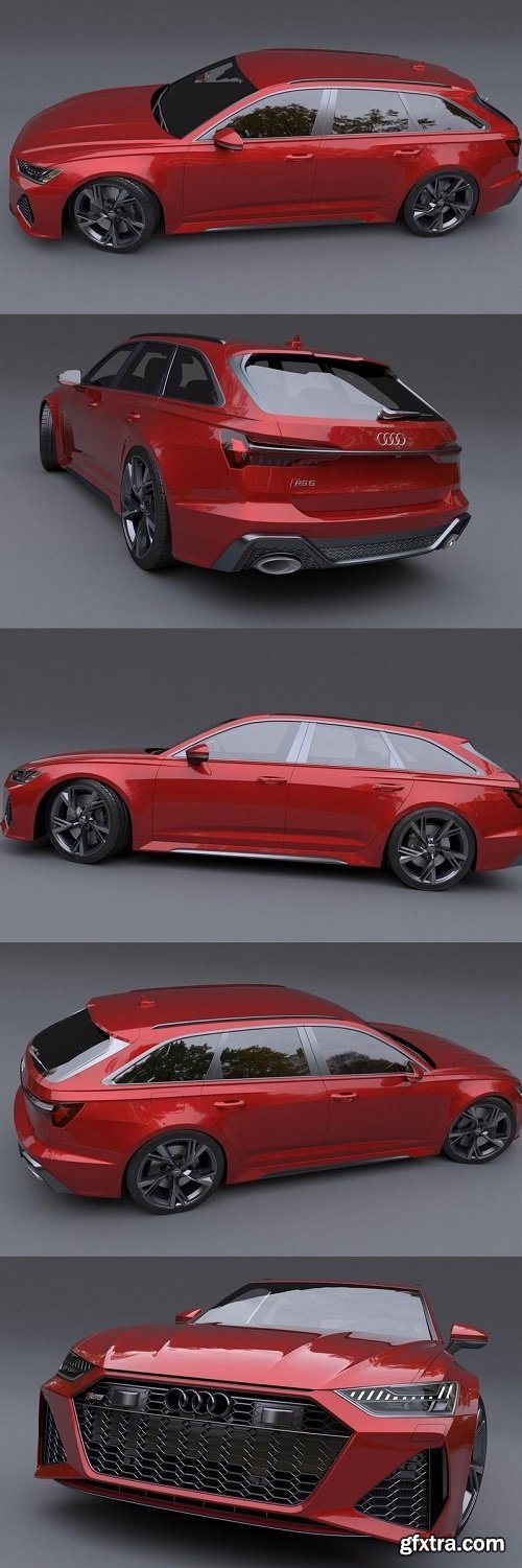 Audi RS6 Avant 2020 3D Model