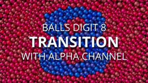 Videohive - Balls Pearls Digit 8 transition - 32869418