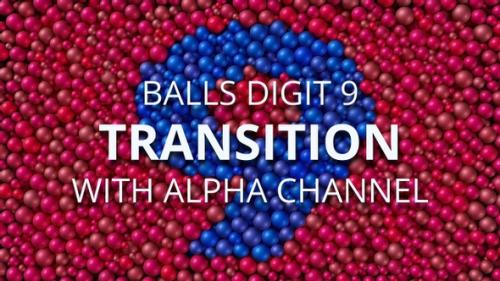 Videohive - Balls Pearls Digit 9 transition - 32869419