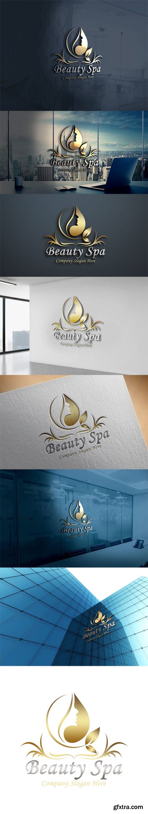 Beauty Spa Logo Design PSD Template