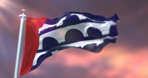 Videohive - Flag of Des Moines at Sunset - 32891713