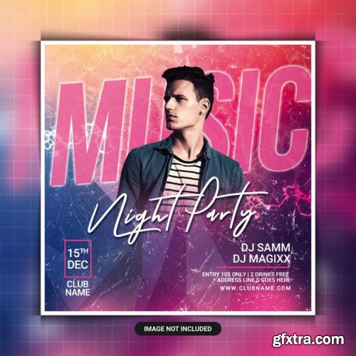 Music night club party flyer template