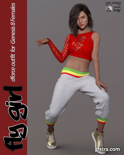 Fly Girl dForce outfit for Genesis 8 Females