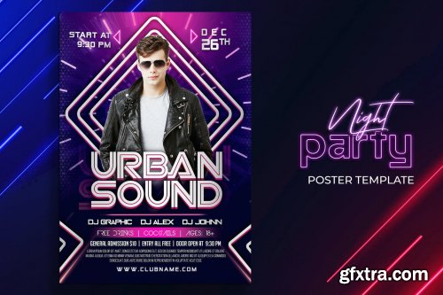 Night Club Party Poster Template