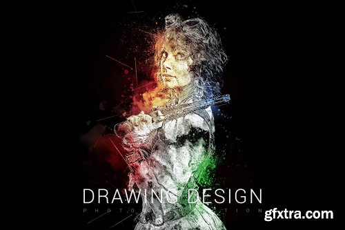 Drawing Design Photoshop Action