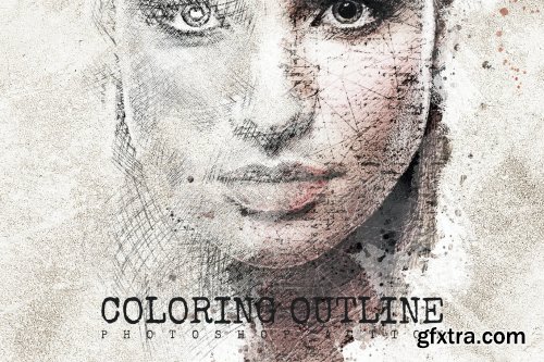 Coloring Outline Photoshop Action