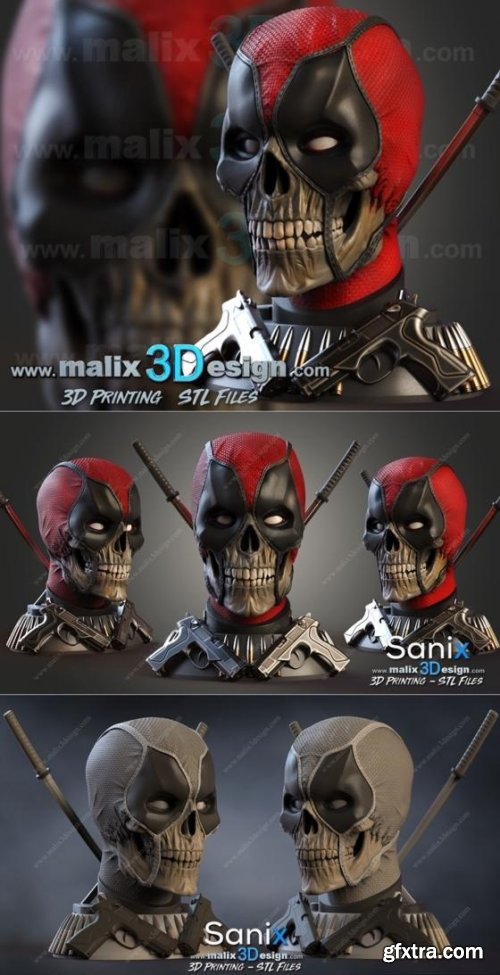 Deadpool Bust – 3D Print Model