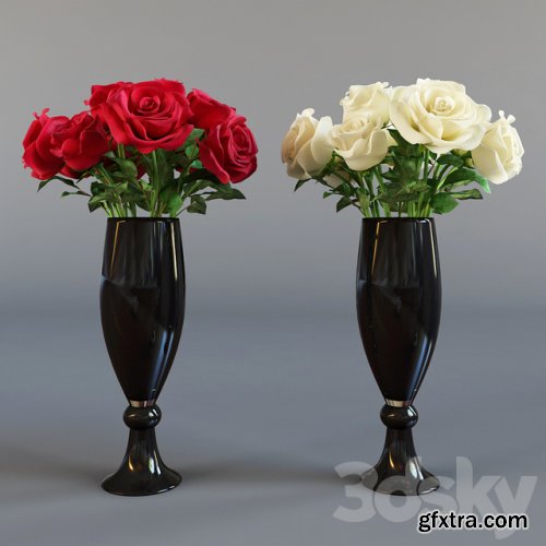 Four bouquet of roses