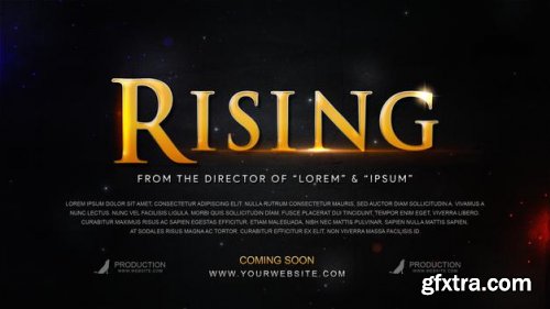 Movie title text effect template in cinematic style