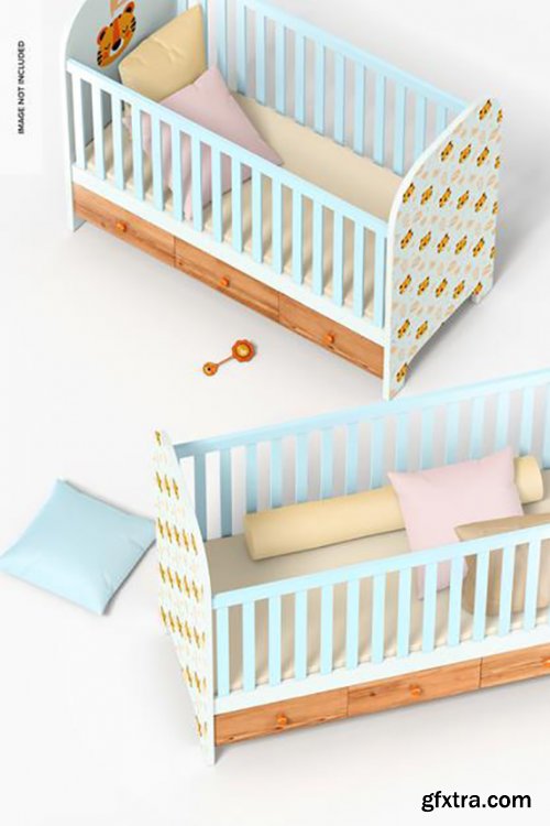 Baby cribs mockup
