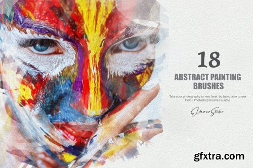 CreativeMarket - 18 Abstract Painting Photoshop Brushes 6258113