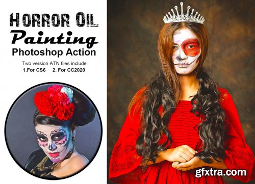 CreativeMarket - Horror Oil Painting PS Action 5279292