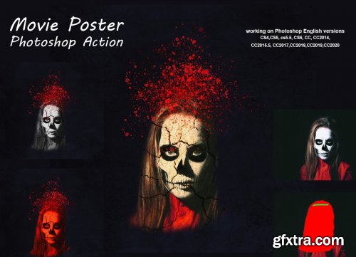 CreativeMarket - Movie Poster Photoshop Action 5291440