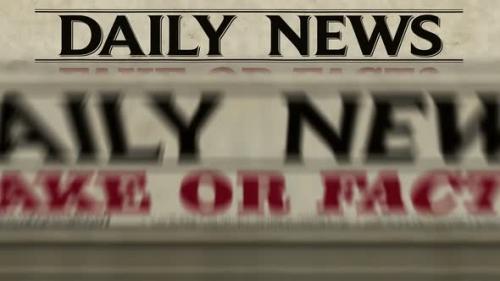 Videohive - Fake on fact news, disinformation and information newspaper printing press - 32916188