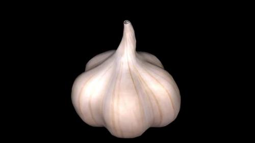 Videohive - Animation of garlic on a black background - 32930747