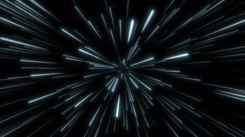 Videohive - 3d Gif Motion Design Blue Streaks Space Flight Futuristic Speed Motion Flare Abstract Background - 32931075