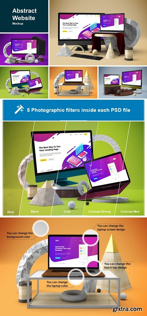 Abstract Website Mockup