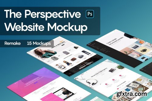 CreativeMarket - The Perspective Website Mockup 5321511