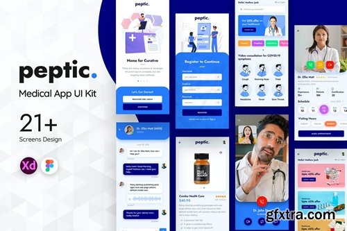 Peptic : Medical Mobile App UI Kit