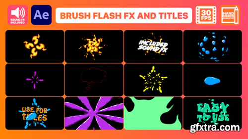 Videohive Brush Flash FX Pack And Titles | After Effects 32899607