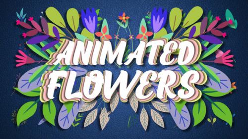 Videohive - Animated Flowers || Premiere Pro MOGRT - 32812888