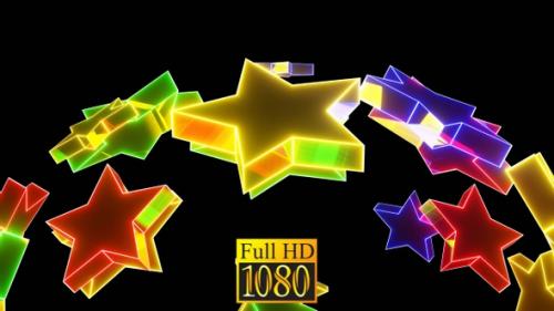 Videohive - Rotation Of The Stars Is Multicolored HD - 33008334