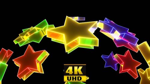 Videohive - Rotation Of The Stars Is Multicolored 4K - 33008338