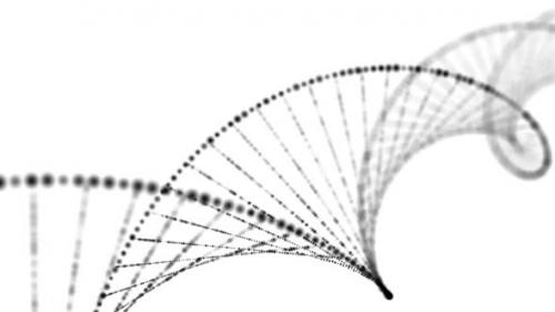 Videohive - Digital twist DNA strand white background - 33020139