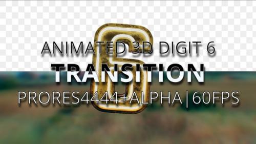 Videohive - Animated digit 6 transition UHD 60fps - 33029272
