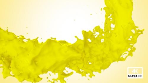 Videohive - Twisted Yellow Paint Splash V4 - 33031378