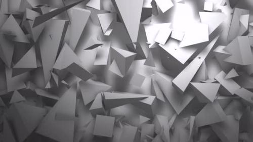 Videohive - Dark white abstract geometric triangles - 33029583