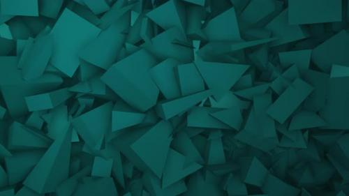 Videohive - Dark green abstract geometric triangles - 33029587