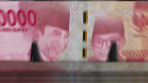 Videohive - Indonesian Rupiah money counting machine down - 33042674