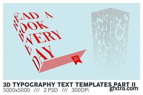 3D Typography Text Templates Part II