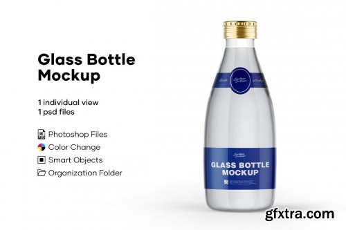 CreativeMarket - Glass Bottle Mockup 5276737
