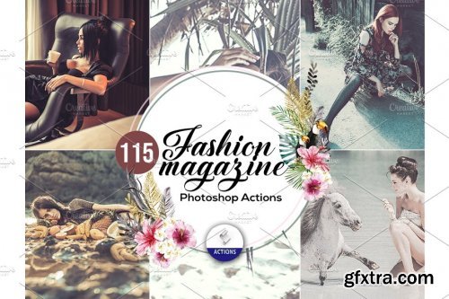 CreativeMarket - 115 Fashion Magazine Photoshop Actions 3937428