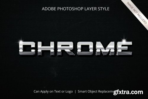 CreativeMarket - 14 Chrome Effect Layer Style 4124153