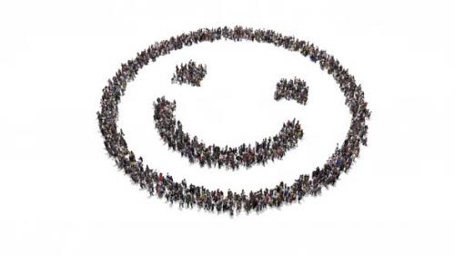 Videohive - People Gathering And Forming Smiley - 25958409