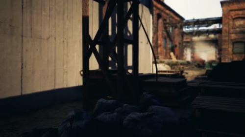 Videohive - Abandoned Industry Buildings at Sunset - 32990777