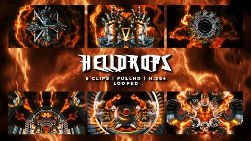 Videohive - Helldrops - Vj Loops Pack (6 In 1) - 33022544