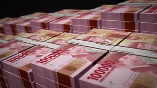 Videohive - Indonesian Rupiah money banknote pack growth up loop - 33061787